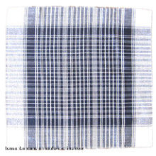 Customized Logo Printed Yarn Dyed Cotton Checked Men′s Handkerchief